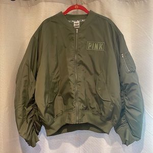 Olive green bomber jacket from PINK